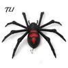 Black Spider Decorations Halloween Animatronics Hanging Decoration, Scary Giant with LED Eyes Lighted for Holiday Pranks And Sound Outdoor Yard Patio,