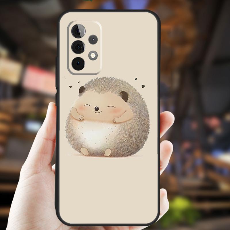 Animal Hedgehog Case For Samsung Galaxy A05 A06 A22 A53 A33 A26 A16 A56 A36 A32 A52 A54 A34 A14 A55 A15 A35