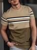 Everyday Comfort Men's Summer 3D Stripe Print T-Shirt Casual Tee with