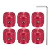 Uxcell Aluminum Potentiometer Universal Volume Tone Control Knob with Arrow Indicator for Red 6-Piece Knob, 1/4" (6mm) Guitar, 5/8"