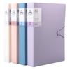 Large Capacity Transparent Snap Fastener Document Folder & Test Paper Storage Binder