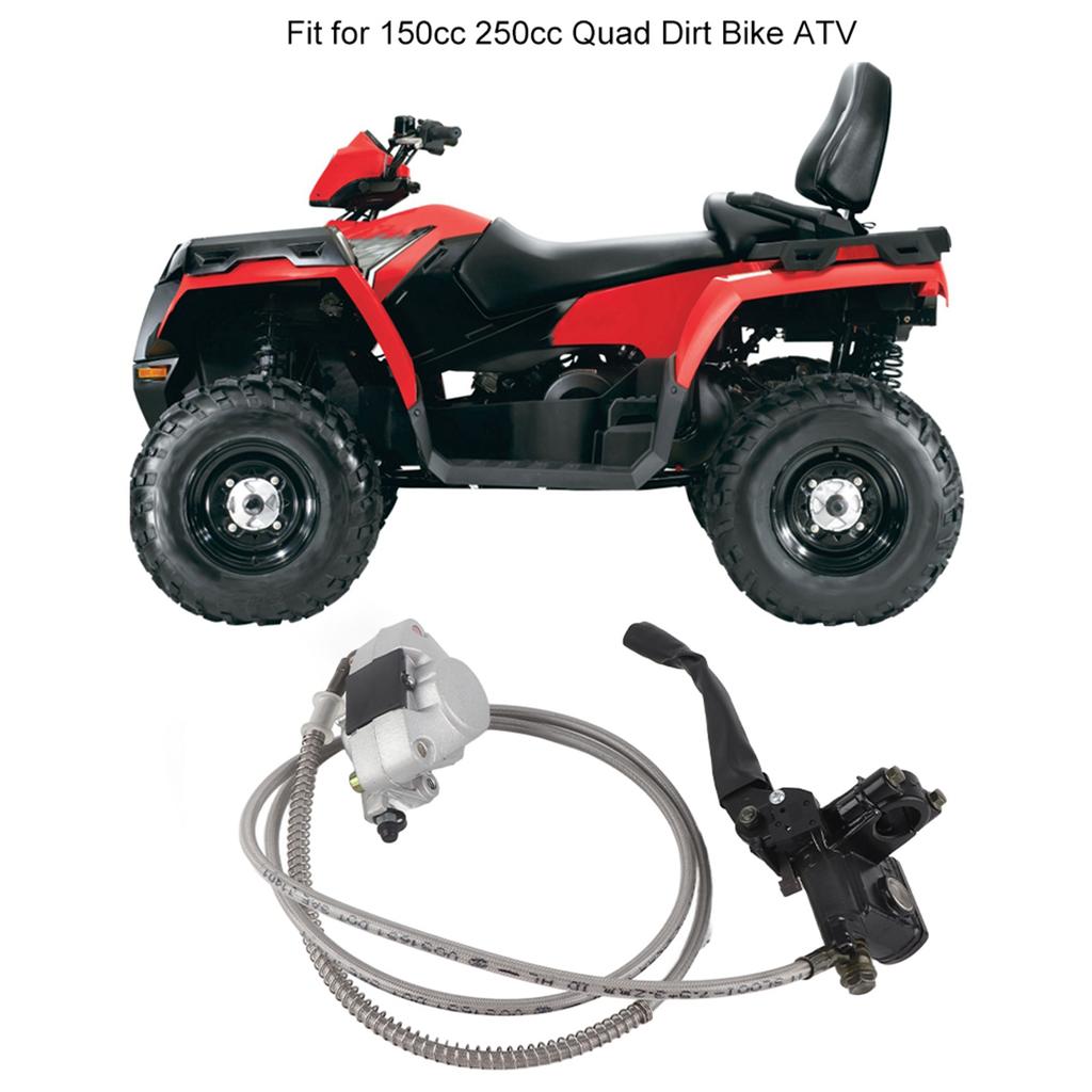 Hydraulic Rear Disc Brake Caliper System Pads Fit for 150cc 250cc Quad Dirt Bike ATV