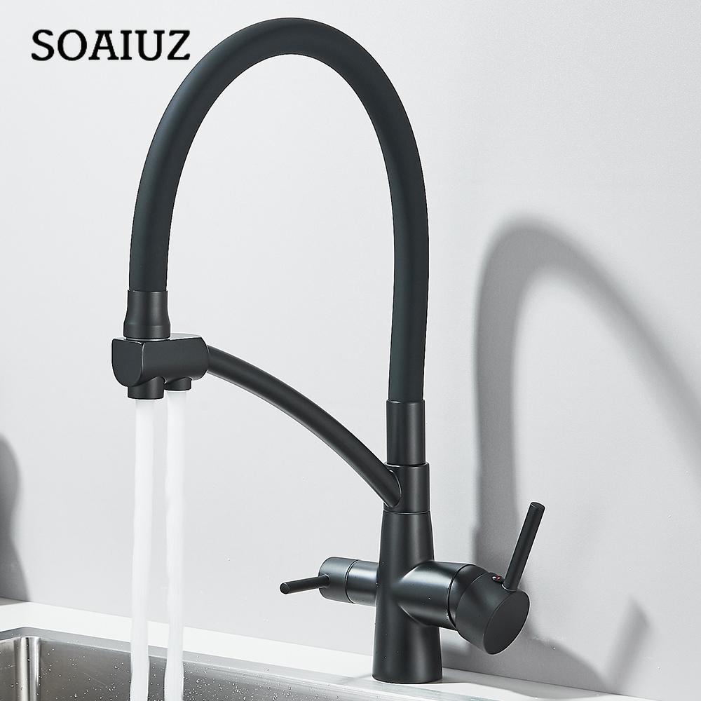 Filtered Kitchen Sink Faucets Purification Tap 360 Rotate Water Filter Tap For Kitchen 3 In 1 Purifier Vessel Sink Mixer