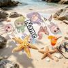 Custom Name Personalized Labubu Print Beach Towel, for Trip Camping Beach Party Home Decor, Birthday Gift for Family & Friends