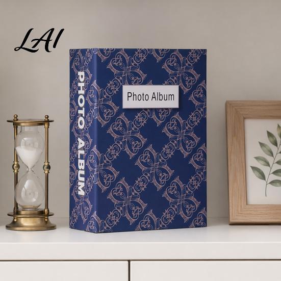 Easy Insert Photo Book Album 3 & 6 Inch Laminated Sleeve Vintage Classic Mini Scrapbook Album for Polaroids Standard Photos Portable Memory