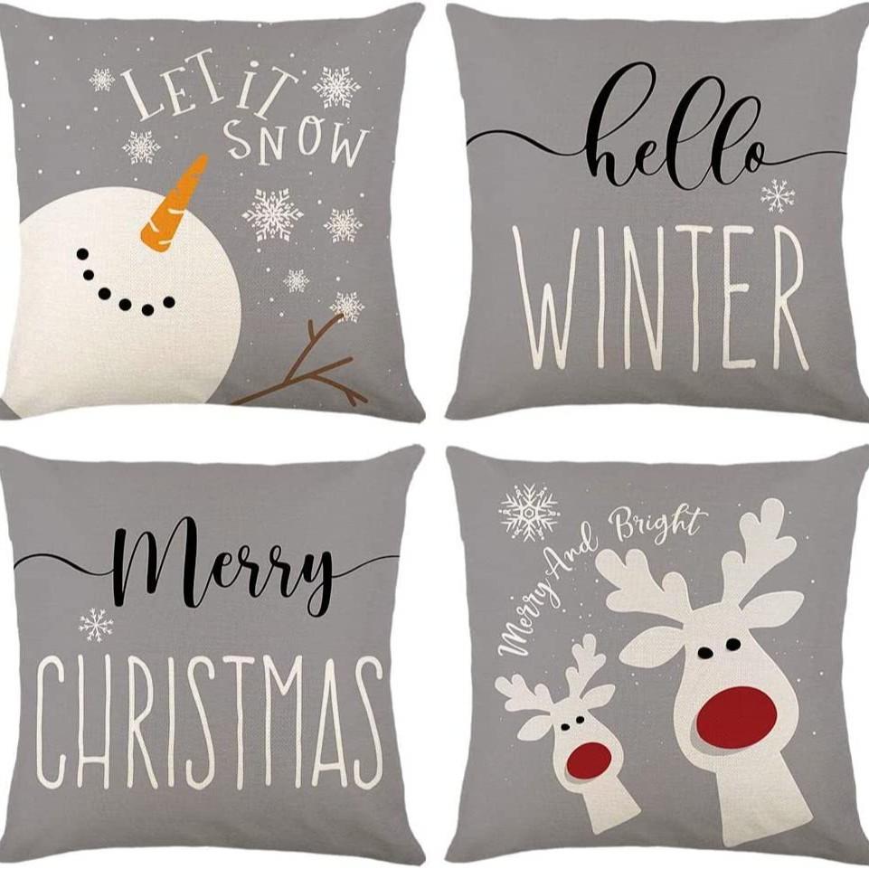 New Christmas Pillowcase Bedroom Sofa Decoration Cushion Bed Backrest Festive Decoration