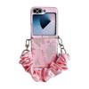 Embroidered Butterfly Phone Case for Samsung Z Flip 8 flip7 fe Galaxy Z Flip 7 6 5 Silver-edged Side Buckle Protective Cover