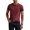 Polo Ralph Lauren Однотонная футболка с круглым вырезом и коротким рукавом Мужские топы Бордово-красный 710671438-424
