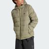 Adidas Helionic Stretch Hooded Down Jacket Down Jacket Men's Olive Green IK3173