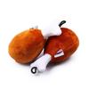Dog Chew Plush Toy Squeaky Simulated Chicken Leg Bite-resistant Training Puppy Toy Interactive Stuffed Raw Dog Toy Supplies