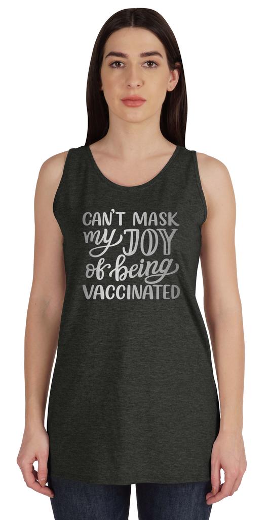 Inkmeso Can't Mask My Joy Of Being Vaccinated Women Pro-Vaccine Tank Top