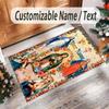 Virgin Mary Theme Crystal Velvet Rug Personalized Custom Name Text Soft Floor Mat Home Decor