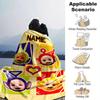 Teletubbies Characters Colorful Background Cartoon Print Blanket Personalized Name Soft Lightweight Versatile Suitable For Sofa Bed Picnic Office Car