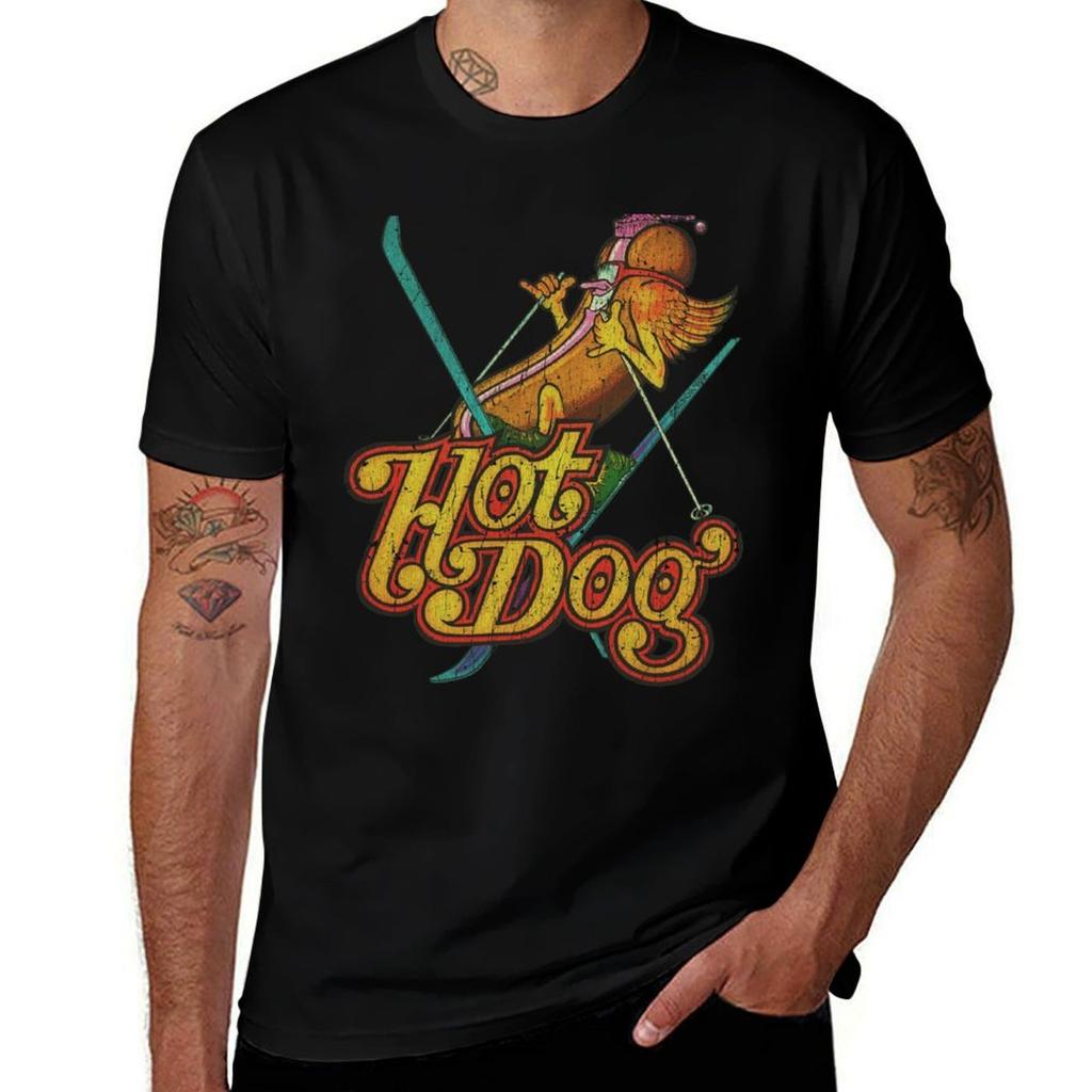 Hot Dog Skier 1974 Tshirt Simple Graphic Design Tshirt