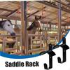 2Pcs Bridle Rack Halter Hooks Stable with Screws Included Horse Tack Storage Bracket Saddle Racks