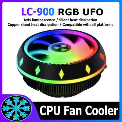 LC-900 НЛО Корпус компьютера Вентилятор ЦП Вентилятор RGB Кулер USB-интерфейс 6-контактный гидравлический подшипник Супер бесшумный общий множественный