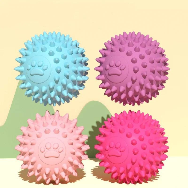 Pet Solid устойчивый к укусам жевательный неразрушимый прыгающий мячик для собак резиновая дрессировка интерактивная игра игрушка для прорезывания зубов