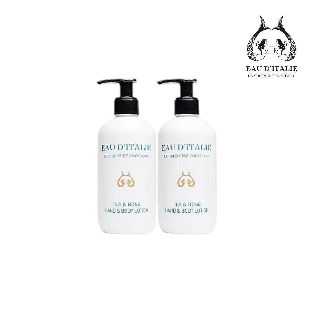 eau d'italie Tea and Rose Hand and Body Lotion 300ml x 2