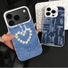 Ретро Джинсовый Рисунок Ударопрочный Чехол для Телефона для iPhone 18 17 Air 16 16E 15 Pro Max 14 Plus 13 Mini 12 Задняя Крышка Противоударный Fundas