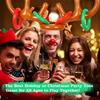 2 Pack Inflatable Reindeer Antler Ring Toss Game (2 Antlers 8 Rings) - PVC Material, Red and White - Christmas Party Game