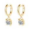 5mm 0.5ct Round Cut Moissanites Earring Delicate Wedding Jewelry 925 Sterling Silver Moissanite Drop Earrings for Women