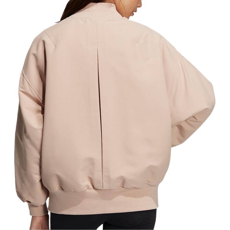 Adidas Оригинальная куртка с логотипом-трилистником на молнии и воротником-стойкой, женская куртка желтого цвета HE6584