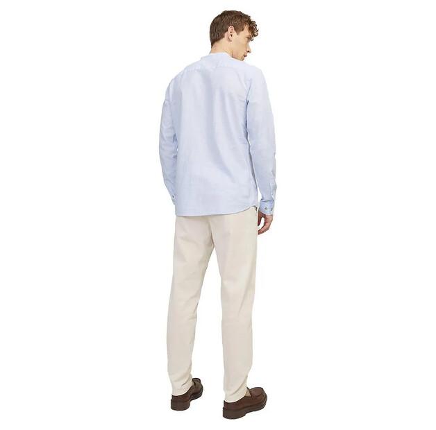 Jack & Jones Summer Half Placket Linen Long Sleeve Shirt