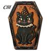 Retro Coffin-Shaped Decor Vintage Halloween Wooden Decor, Tabletop Ornaments, Freestanding & Gifts for Lovers Hanging Ornament Mantel Shelf