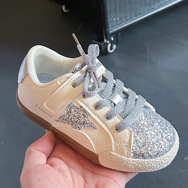 Children's star sneakers2026Spring and Autumn new collection: casual sneakers for girls, De Xun brand sneakers for boys, color-blocked children's