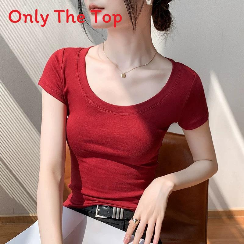 Cotton Short Sleeve T Shirt For Women With Crew Neck And Slim Fit For Summer Casual Wear