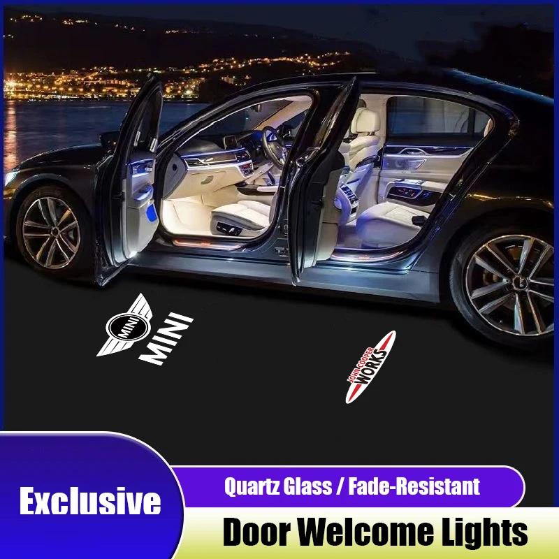 LED Car Door logo Projector Lamps Welcome Light For MINI Cooper One R50 R52 R54 R53 R56 Countryman R60 F55 F56 JCW Accessories qclyn77