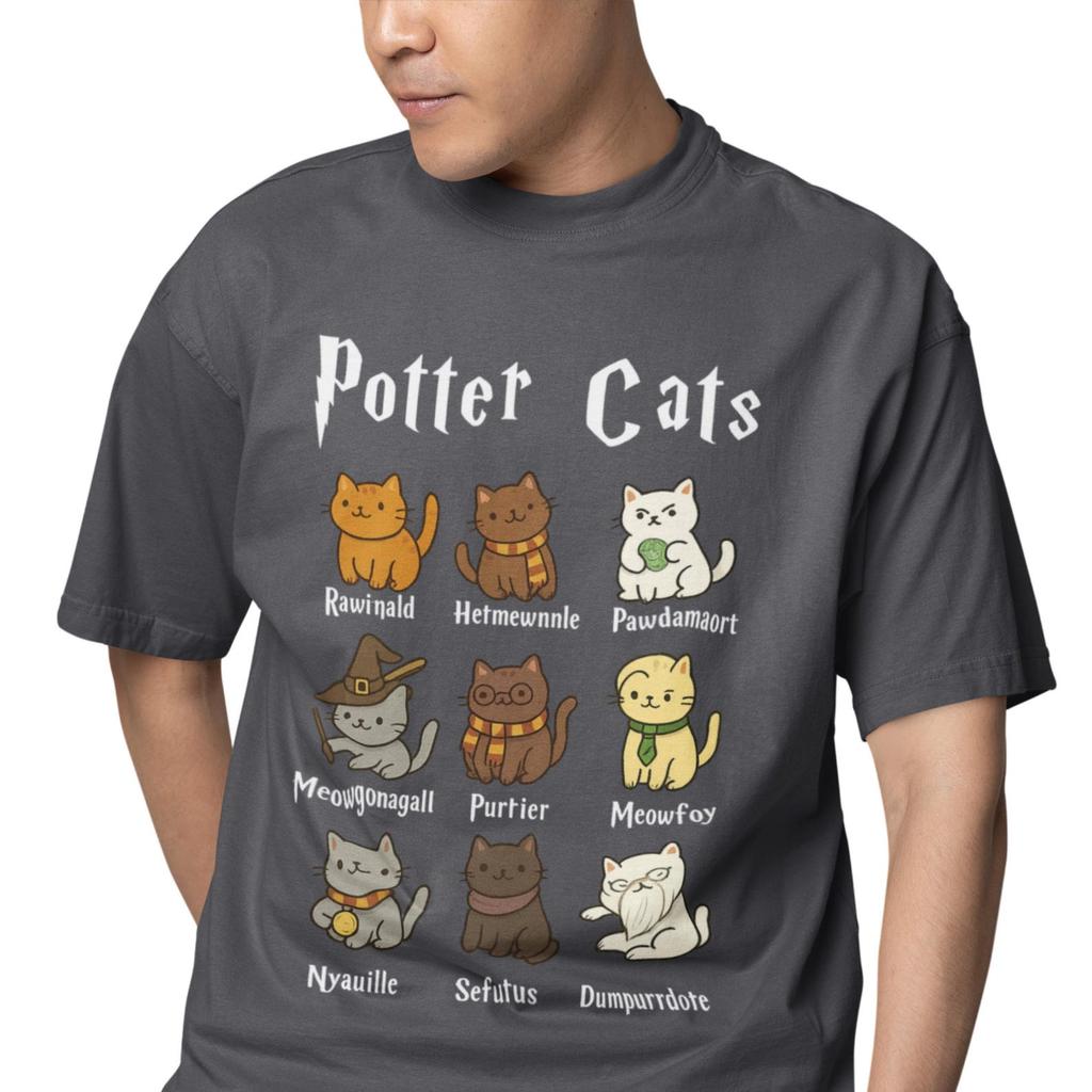 Potter Cats T-Shirt: Funny Wizard Cat Lover Gift