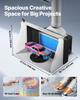 VEVOR Airbrush Spray Booth, Dual Fans, 545 x 475 x 370 mm, Portable Hobby Airbrush Paint Spray Booth Kit with 3 LED Lights and Exhaust Extension Hose