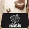 Логотип Nash Fishing Напольный коврик Детская Комната Спальня Декор Балкон Противоскользящий Полиэстер Придверный коврик Гостиная Прикроватная Зона Ковры INS