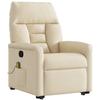 Massage Recliner with Rising Aid Cream Fabric