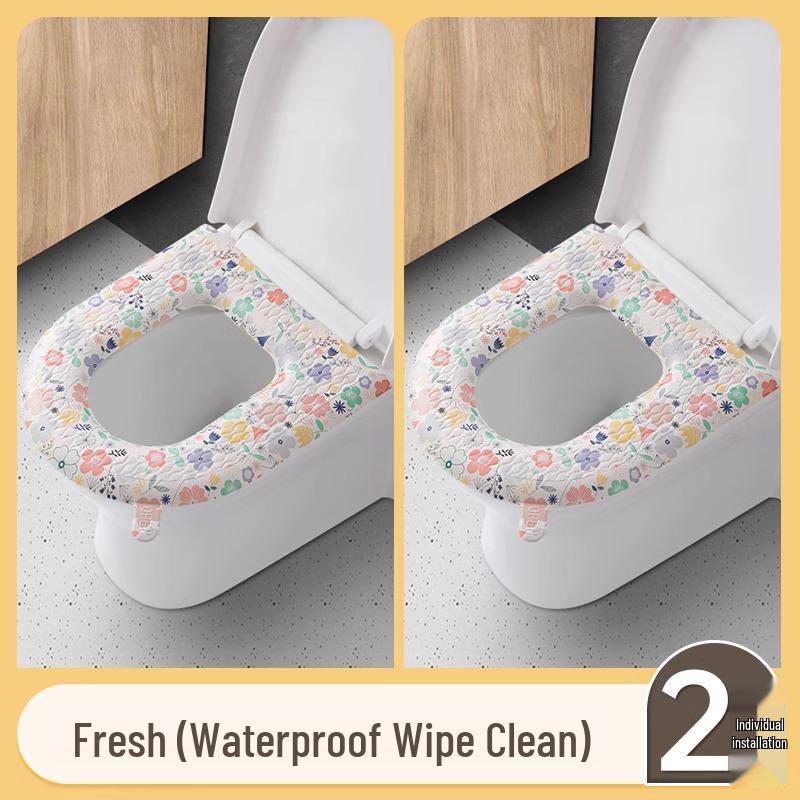 Водонепроницаемая подушка для сиденья унитаза из ЭВА с ручками - Милая, Антибактериальная, Универсальный размер для всех сезонов