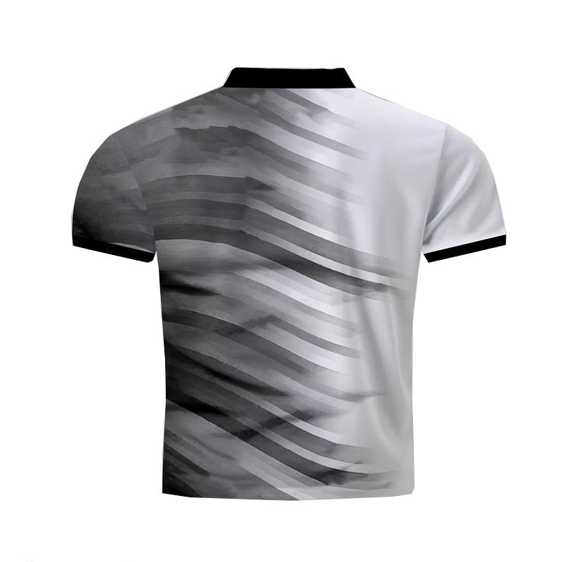 Fashionable Gradient Breathable Short Sleeved Shirt Suitable for Summer Sports and Leisure Outings, Comfortable Men's Polo Shirt