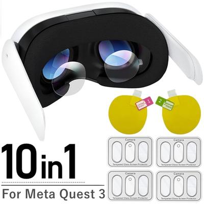 Закаленное стекло для Meta Quest 3, HD-защита линз VR, устойчивая к царапинам, мягкие гидрогелевые пленки для гарнитуры, полноэкранный протектор
