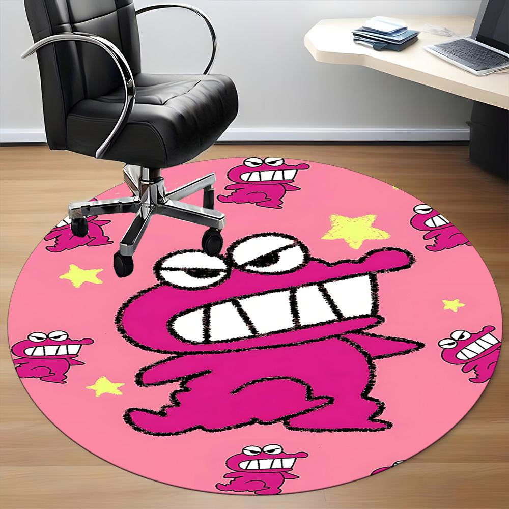 1pc Crayon Shin-chan Monster Party Office Round Area Rug, Under Office Chairs Bedroom Living Room Home Decor, Available in Various Sizes1
