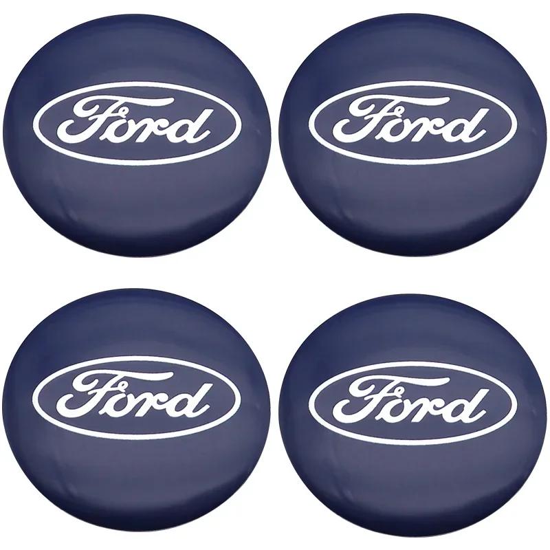 New 2026 Car Sticker Ford New 2025 Hot 4pcs 3D 56mm 60mm 65mm 68mm Ford logo car emblem Wheel Center Hub Cap auto Rim refit dust