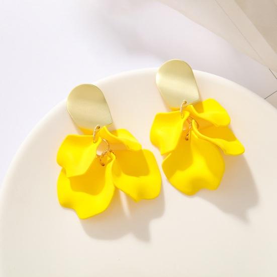 Yousheng 1 пара серег-капель в стиле ретро с лепестками роз, длинные стильные серьги-подвески, яркие цветные серьги, ювелирные аксессуары