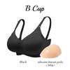 Silicone Breast Form Bra Detachable 2-in-1 Drag Queen Crossdresser Sexy Flat Chest Larger B/C/D/E Cup Cosplay Men Converge Chest