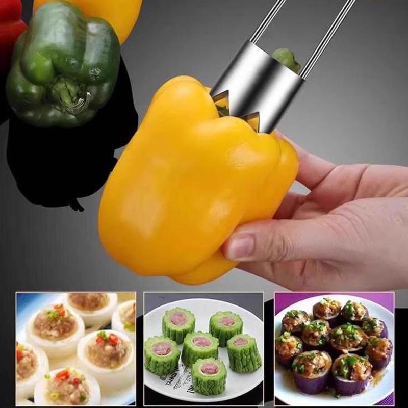 Инструмент из нержавеющей стали для удаления сердцевины фруктов, яблок, груш, болгарского перца, универсальный инструмент для удаления сердцевины овощей, кухонные гаджеты