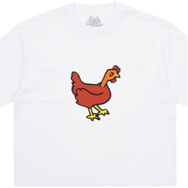 Palace Футболка кудахтанья белые мужские топы P22TS383