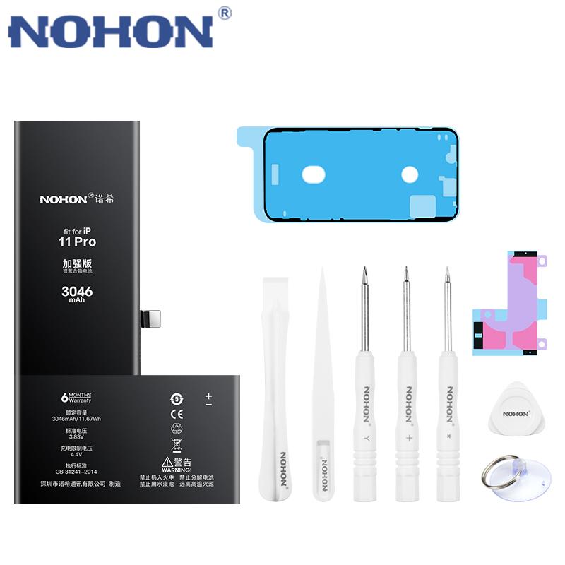 Battery NOHON Replacement Lithuim Polymer High Capacity For Apple iPhone 11Plus 11 XSMAX XS XR X 8 8Plus 7 7Plus 6 6Plus 6S 6SPlus SE2