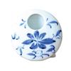 Stylish Mini Ceramic Flower Arita Indigo Grass Flower Tall Vase, Ware, Design, 8.3cm