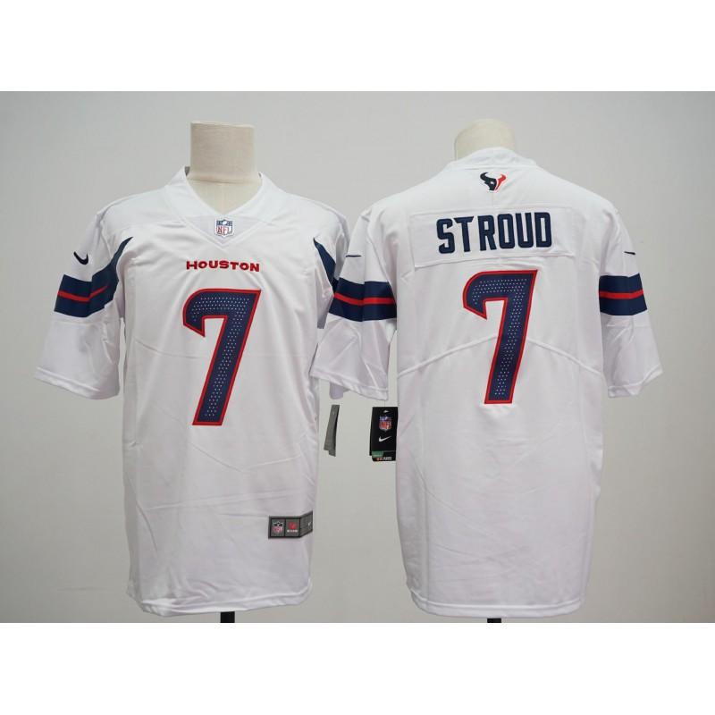Mens NFL Houston Texans C.J. Stroud 7 Blue Football Jersey - Lightweight Athletic Performance Top Fan Wear Casual Sport