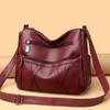 Women's Soft Leather Bag For Middle-aged Mother One-shoulder Crossbody Bag For Women