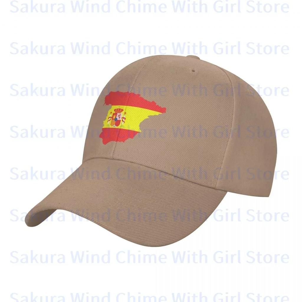 Fashion Spain Map Baseball Cap for Unisex POLYESTER Hats Adjustable Hat Casual Truck driver Hat