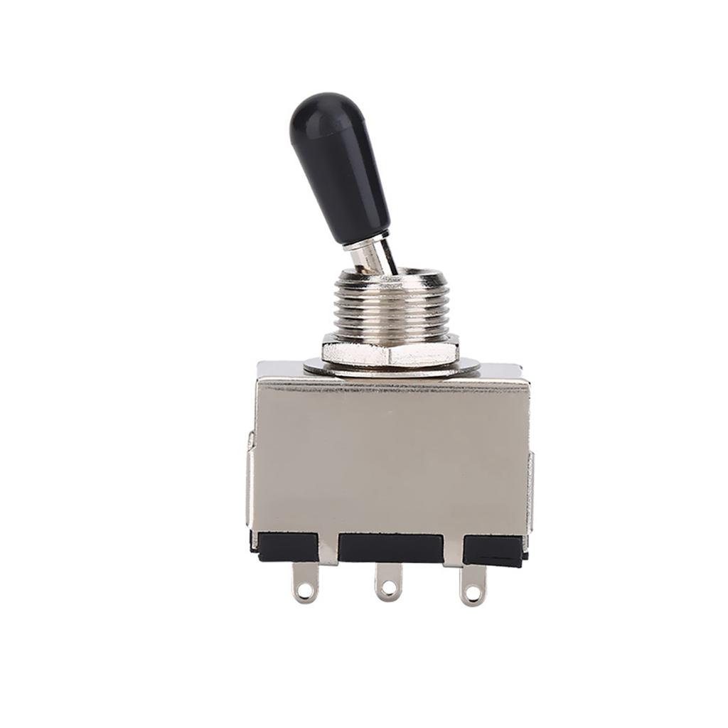 1 шт. закрытый 3-позиционный тумблер с черным наконечником, сменная часть для электрогитары в стиле LP